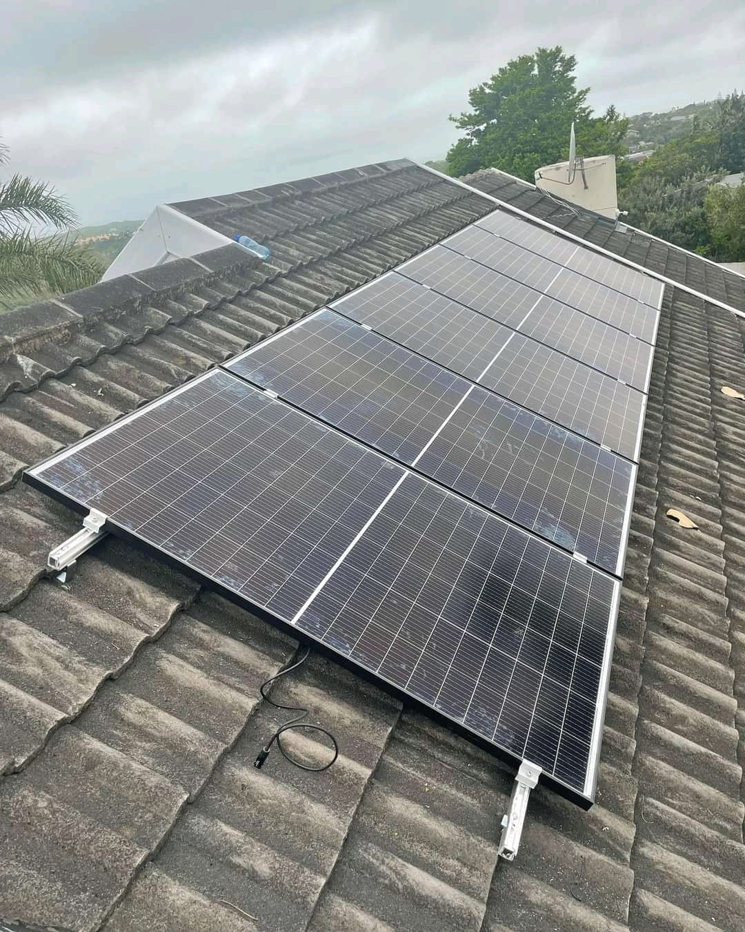 Solar panels installed on roof