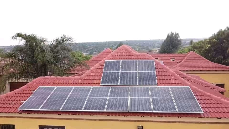 Solar panels installed on roof