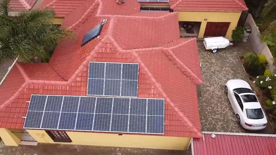 Solar panels installed on roof