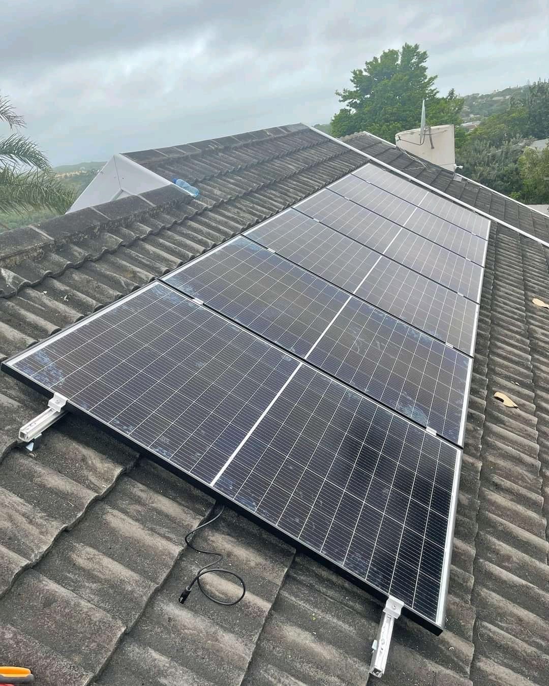 Solar panels on roof