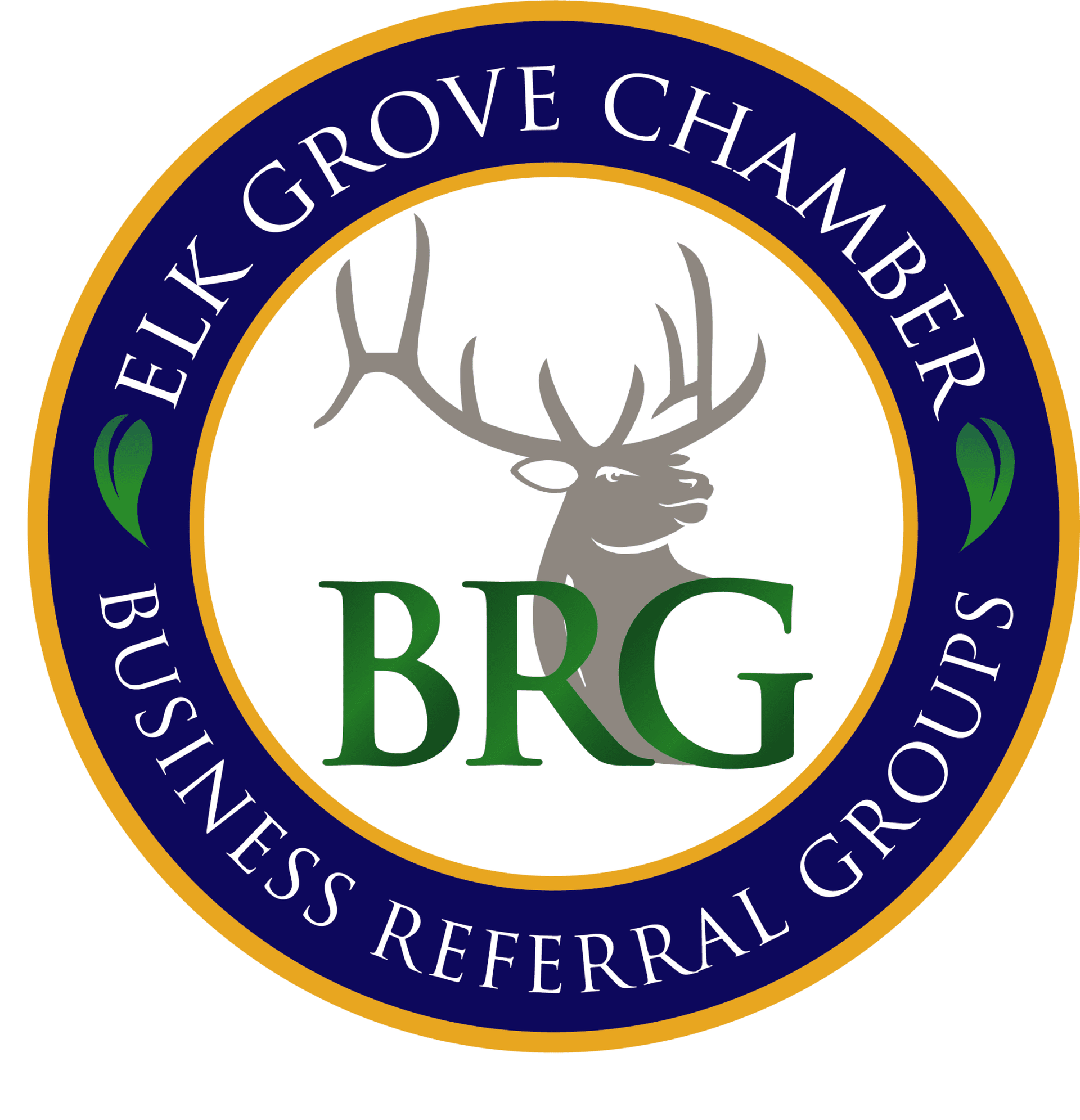 A logo for elk grove chamber business referral groups