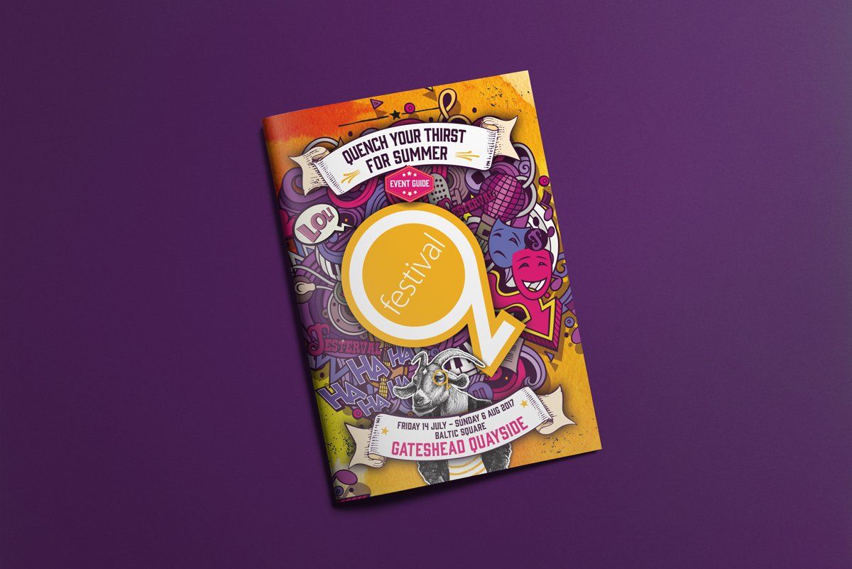 Poster with colorful illustration and text