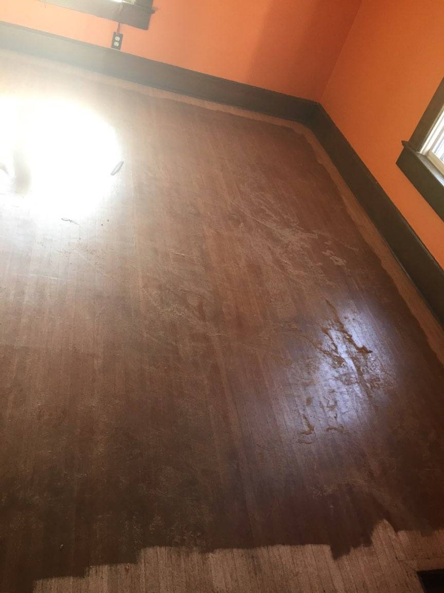 Floor Repair — Ebony Hardwood Floor in Greenfield, IN