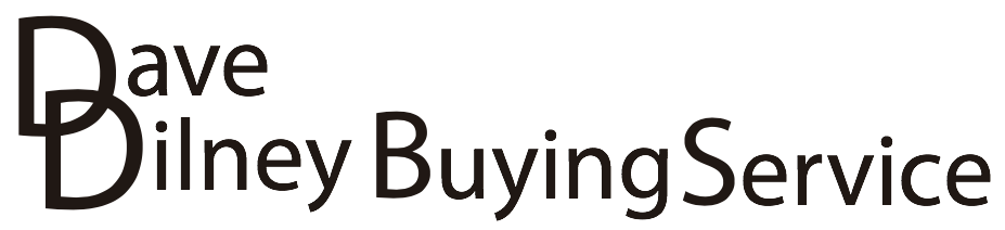 A black and white logo for dave dilney buying service