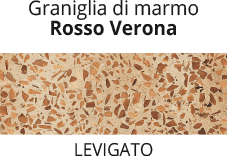 graniglia di marmo Rosso Verona - levigato
