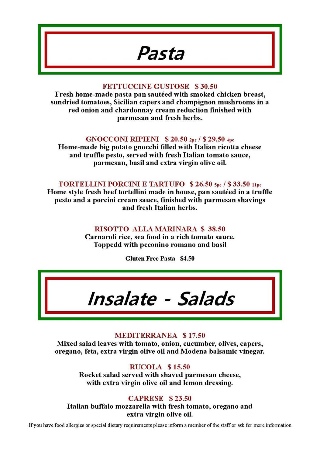 Pasta Gusto Italiano