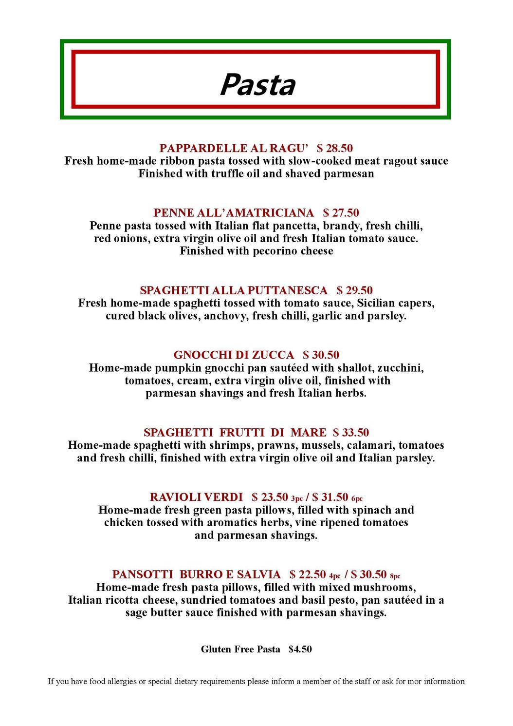 Pasta Gusto Italiano