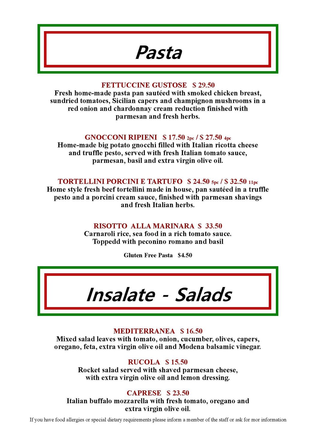 Pasta Gusto Italiano