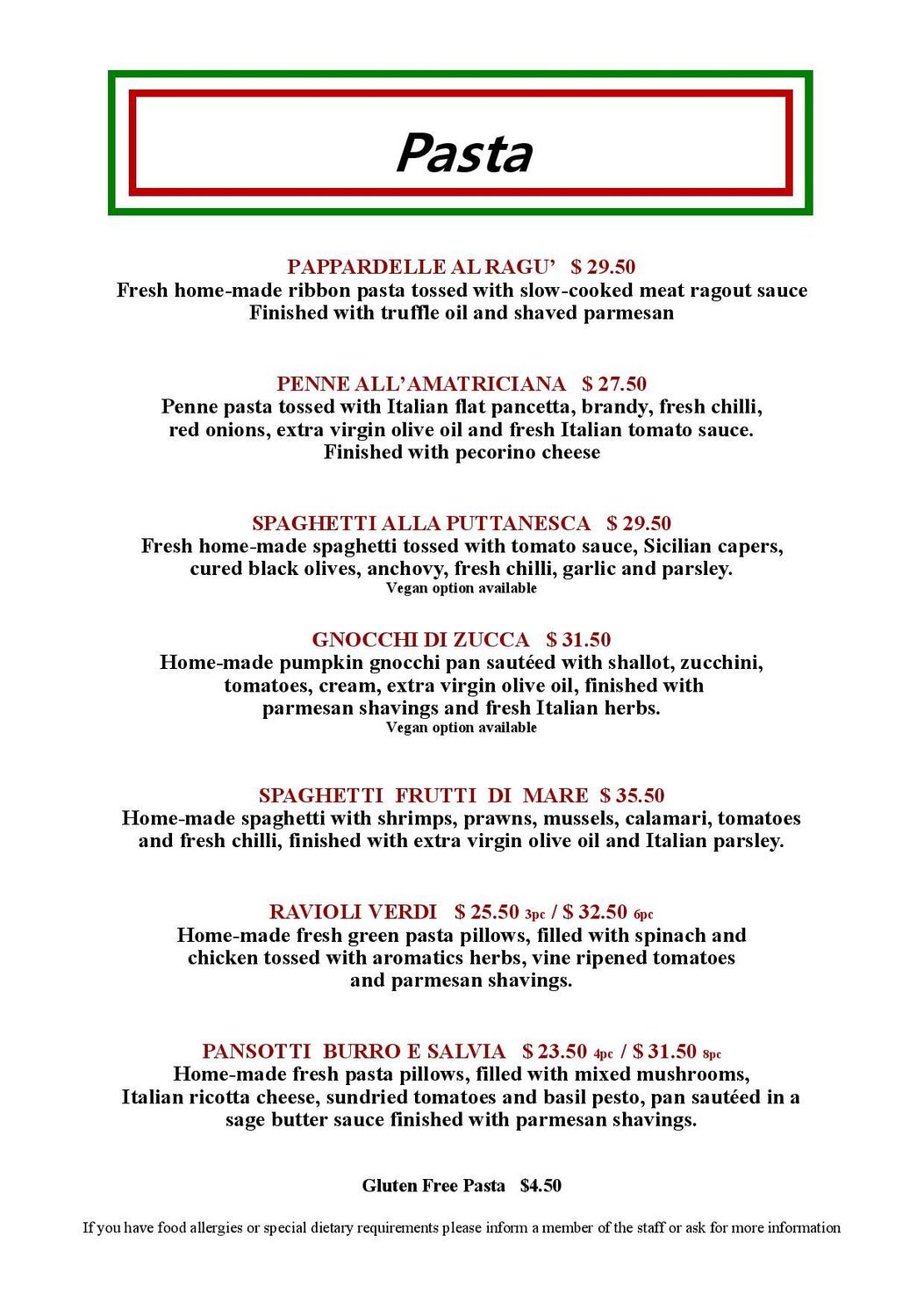 Pasta Gusto Italiano