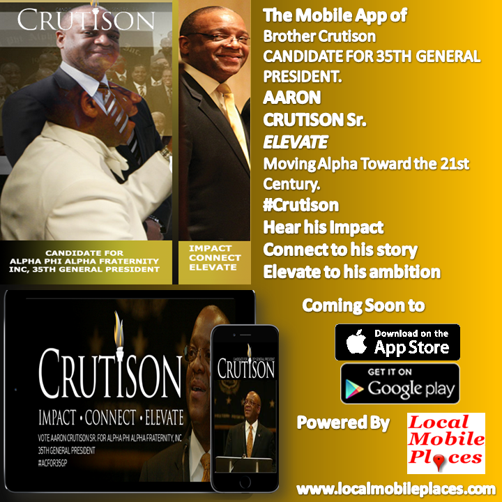 A poster for the mobile app of brother crutison