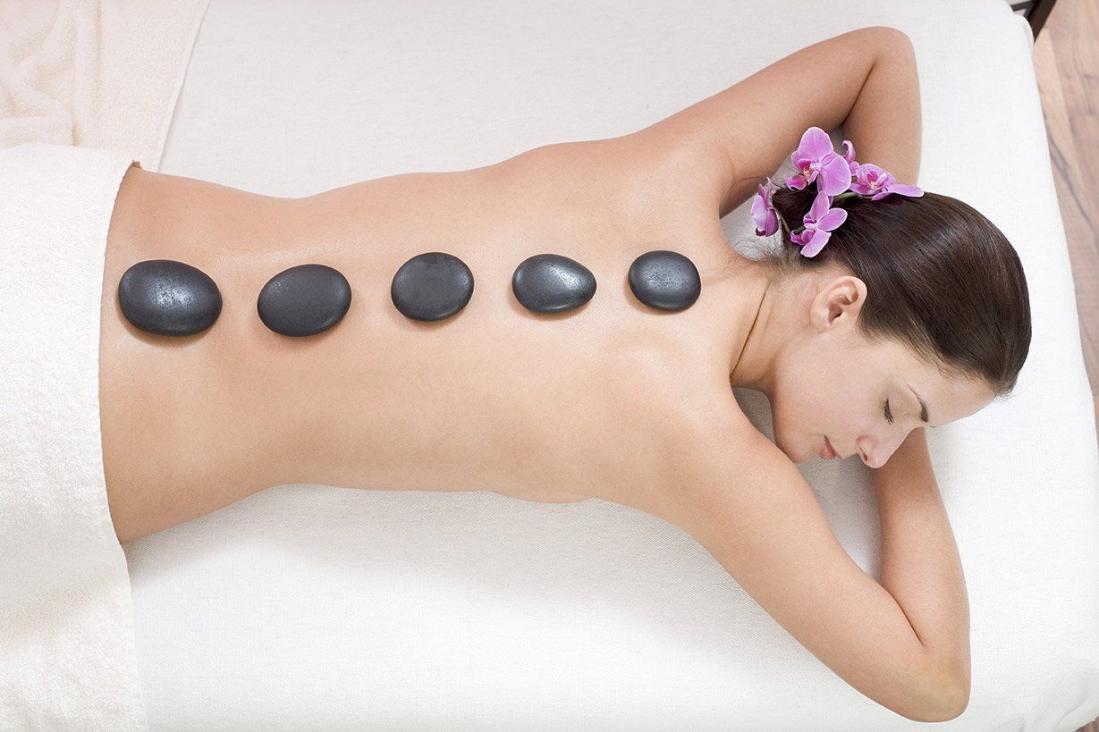 Woman relaxing at a medical spa