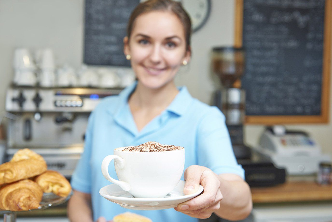 cafe serving coffee at gainesville shop