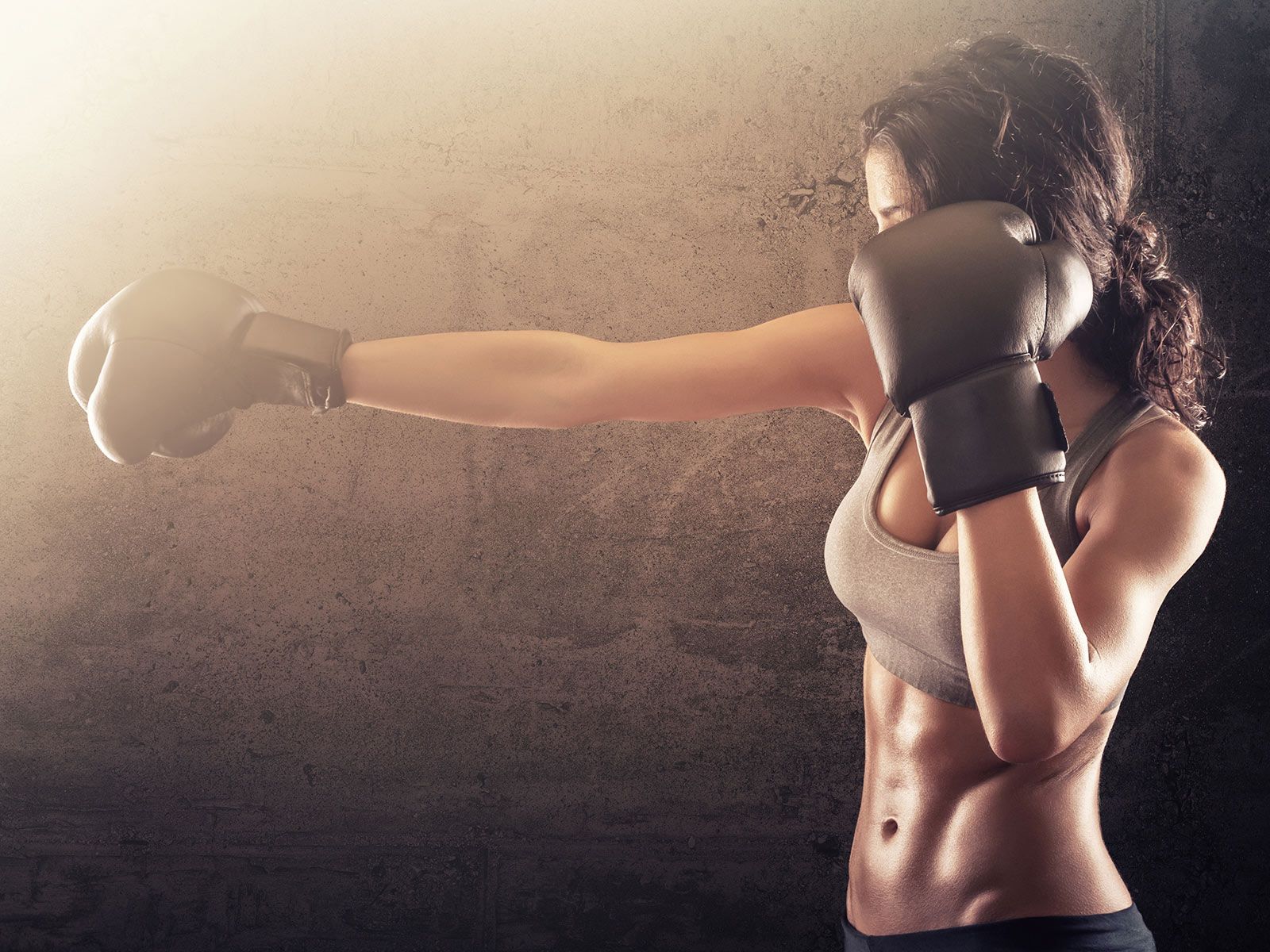 Woman Exercising Boxing