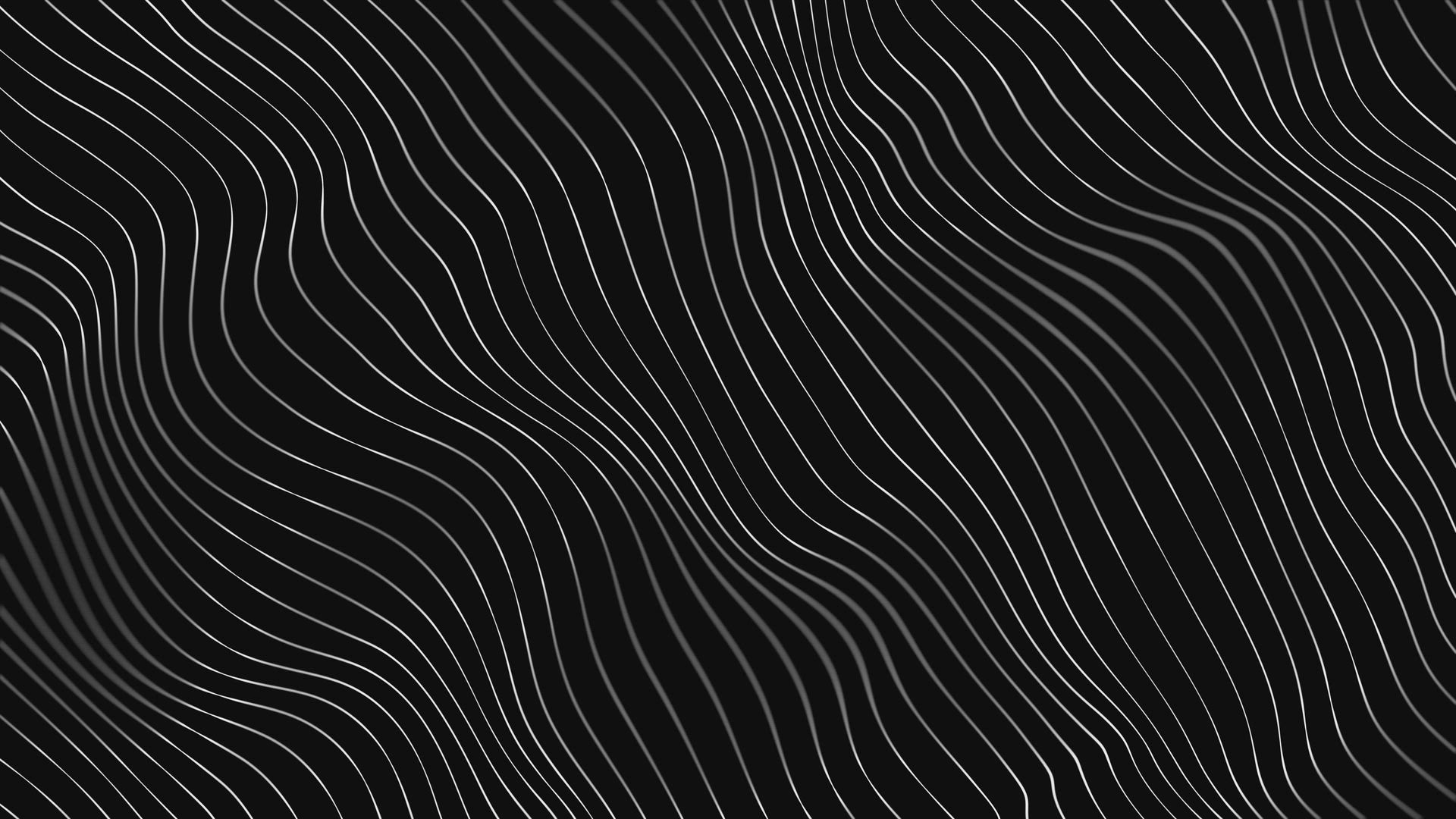 Wavy, textured black and white abstract pattern of curved lines.