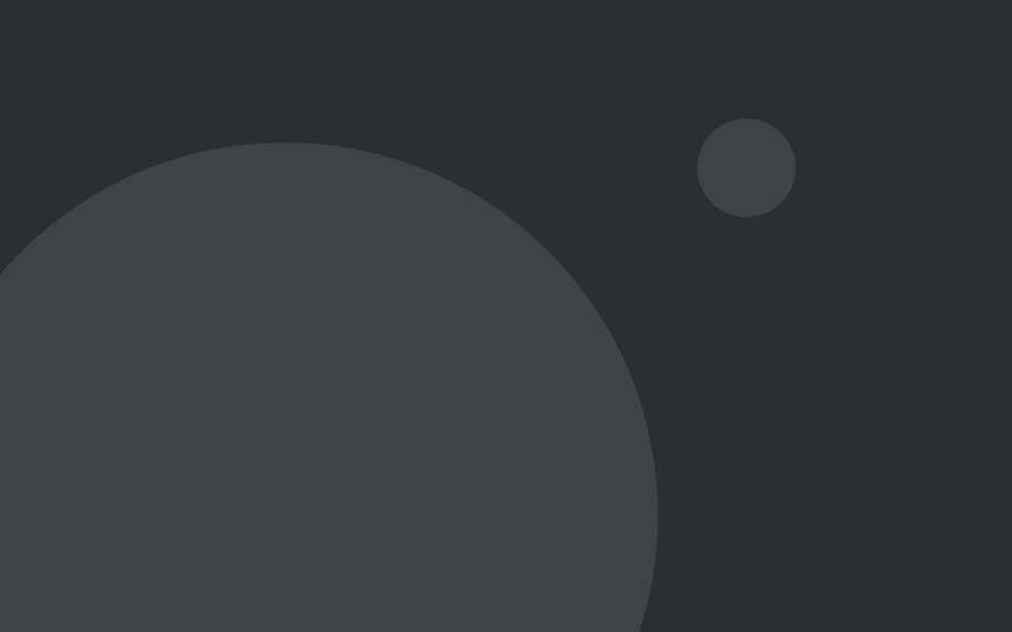 Dark gray abstract background with a large circle and a smaller circle in the upper right.