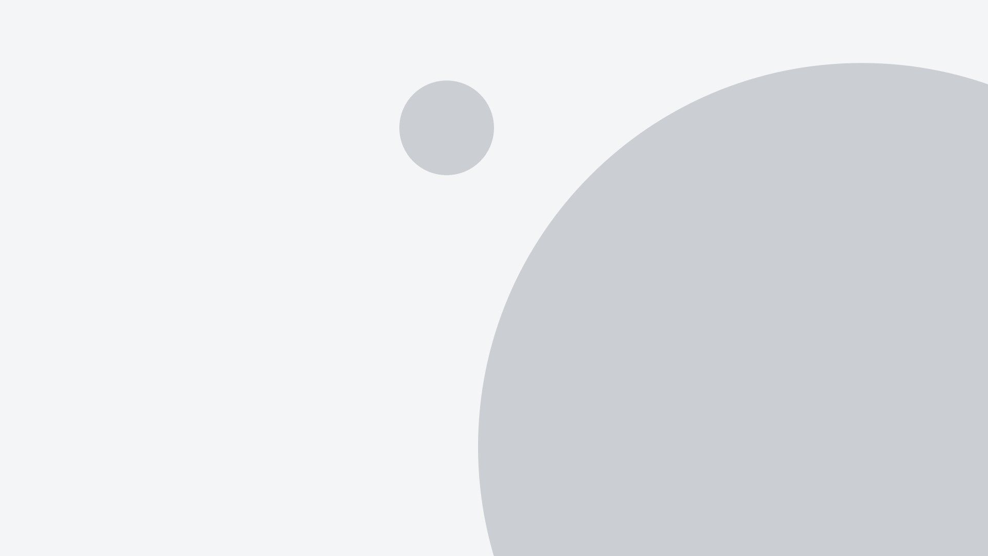 A gray circle is floating in the air on a white background.