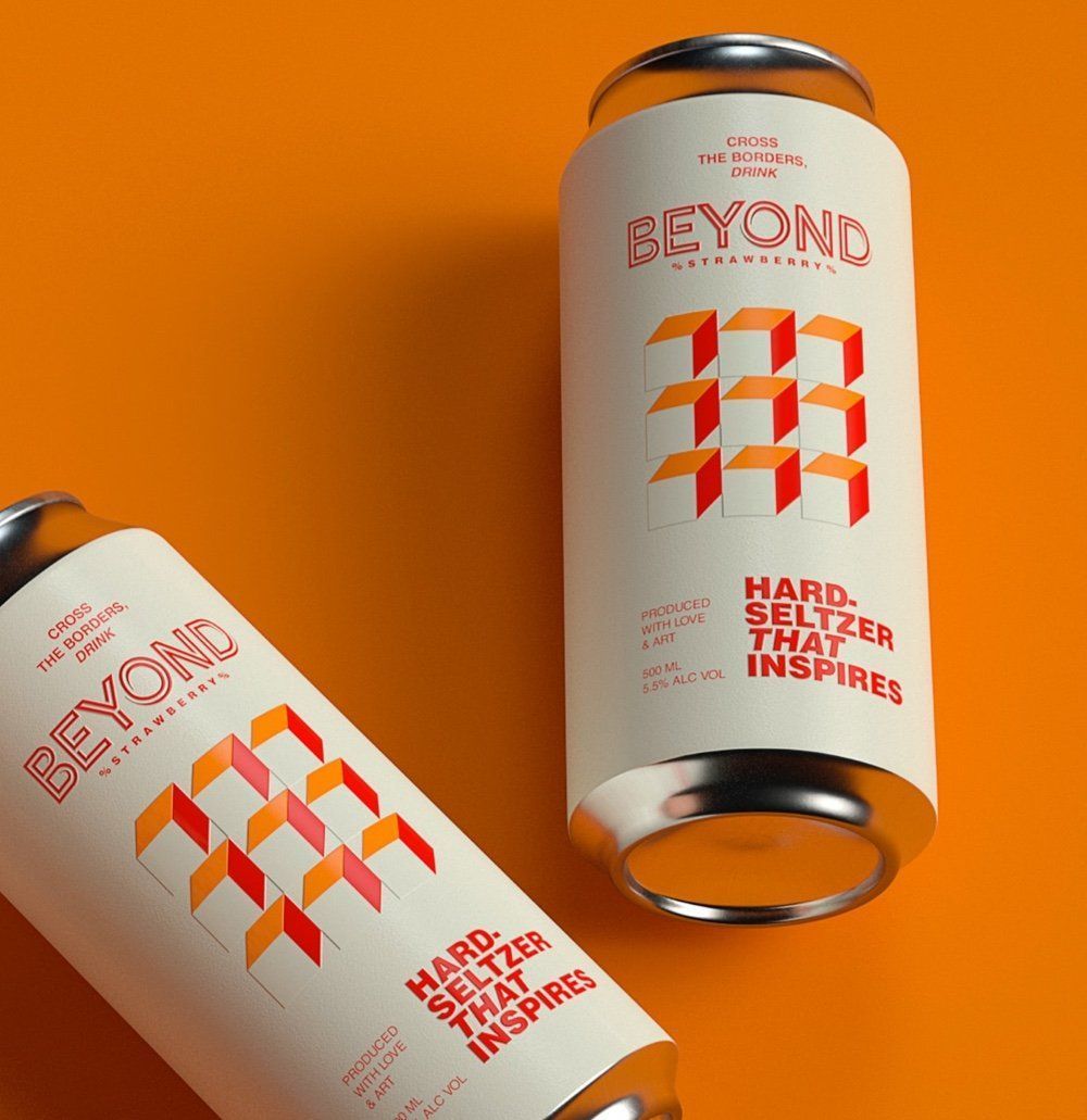 Two cans of beyond hard seltzer that inspires