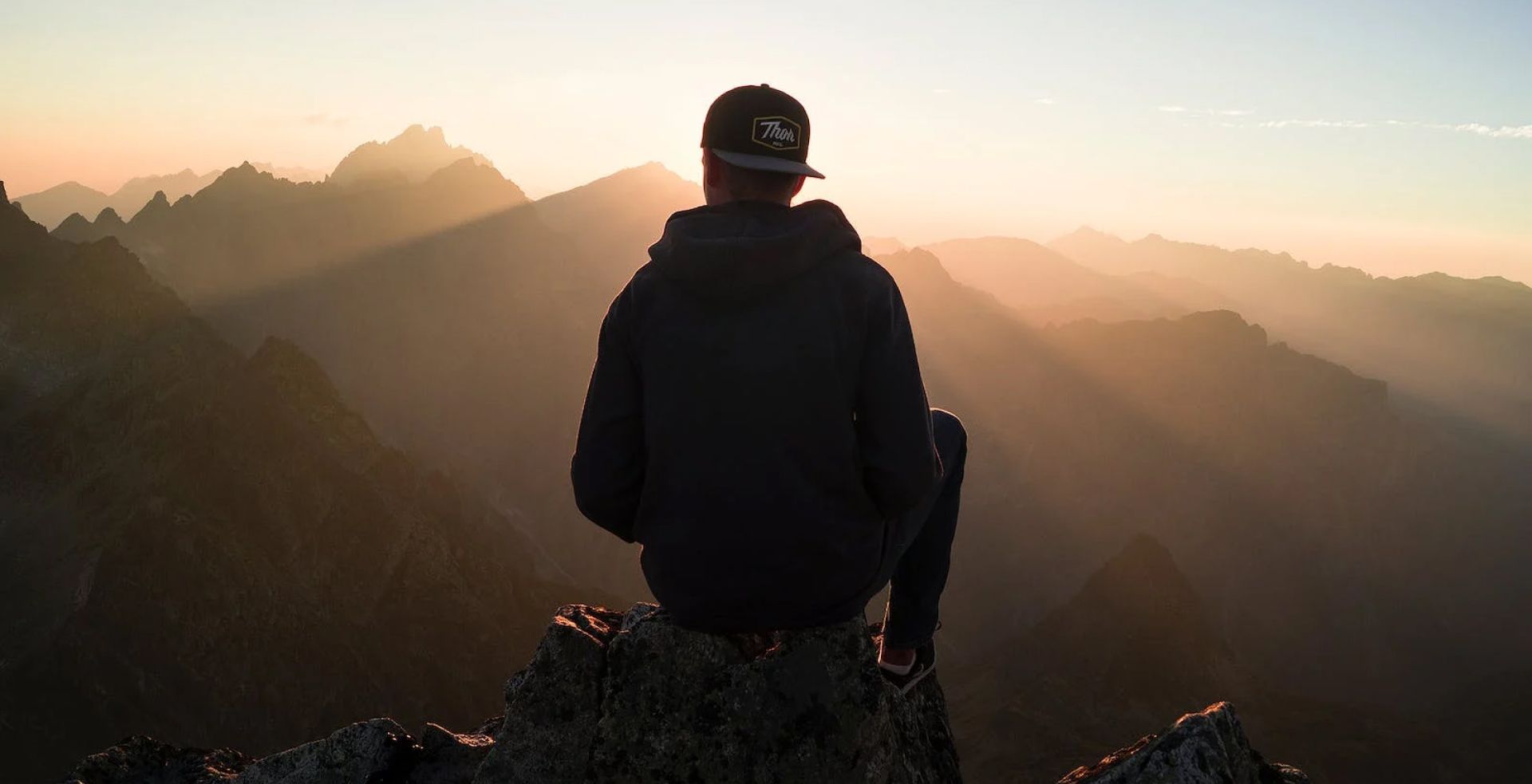 Sunset view in mountains 