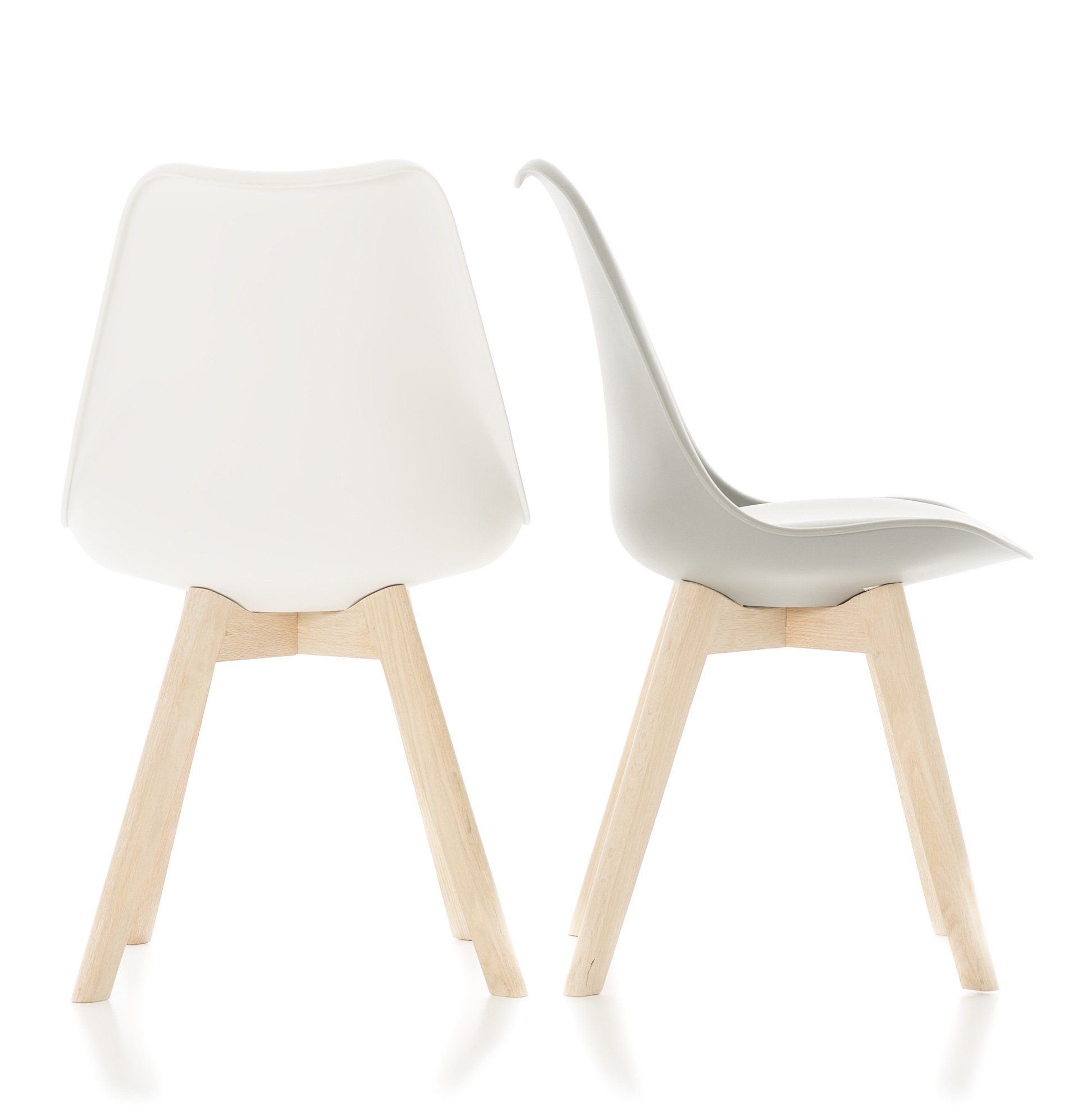 Produktvisualisierung von Stühle mit Holzbeinen.