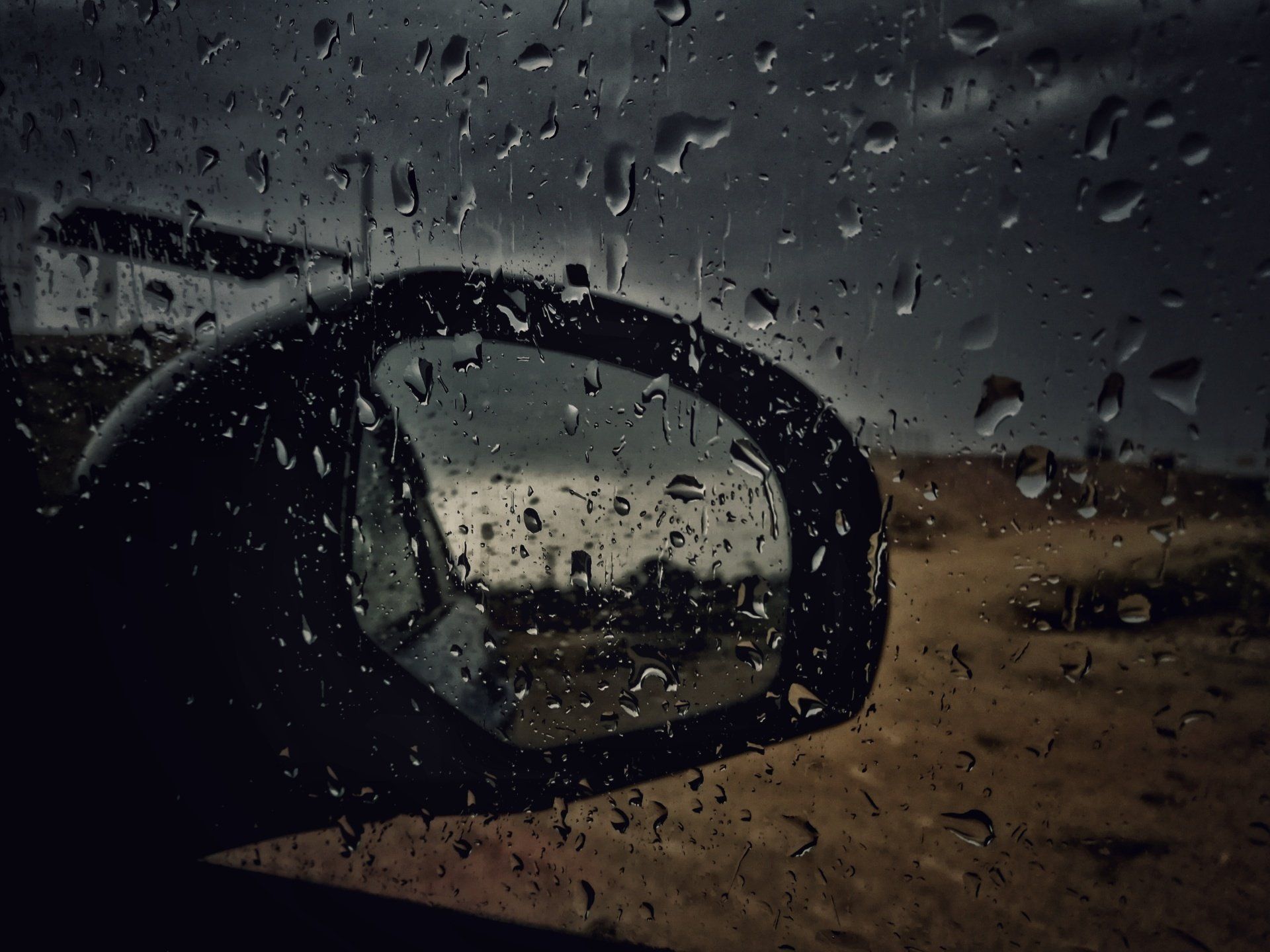 moisture on car side mirror