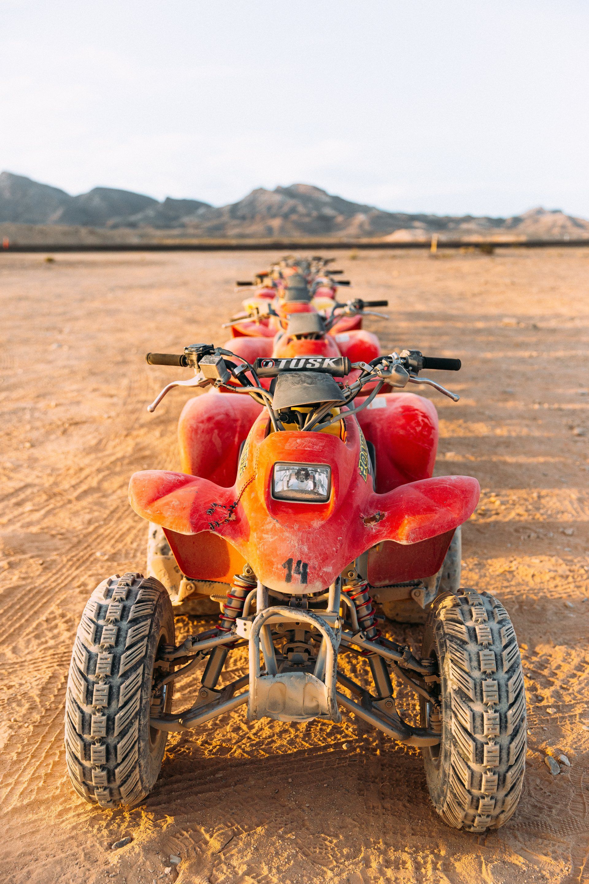 line of atvs with insurance