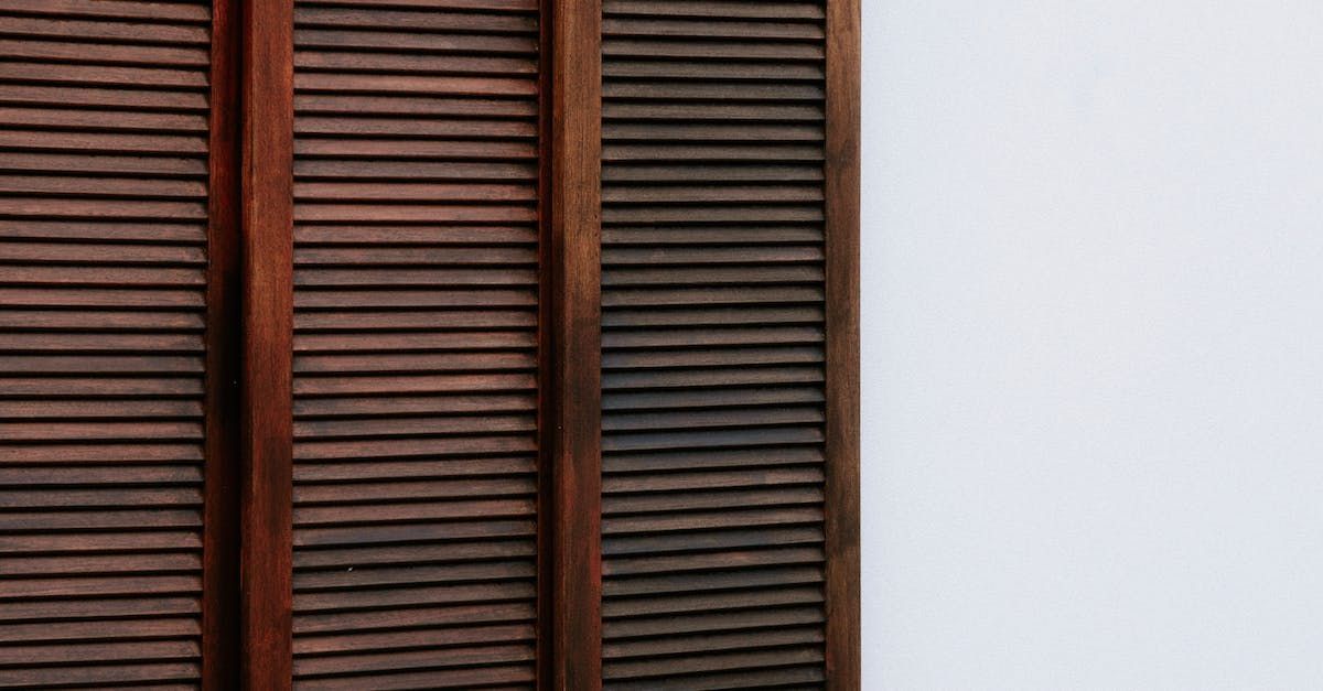 Brown wood interior shutters