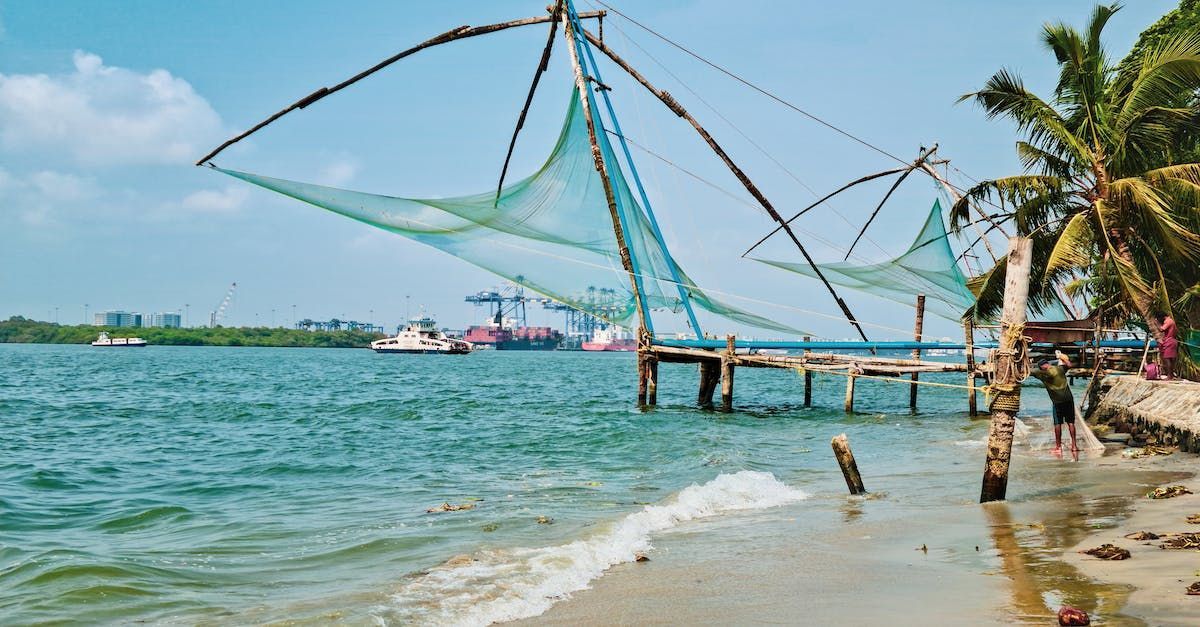 Chinese fishing nets at Kochi, Kerala, India.
