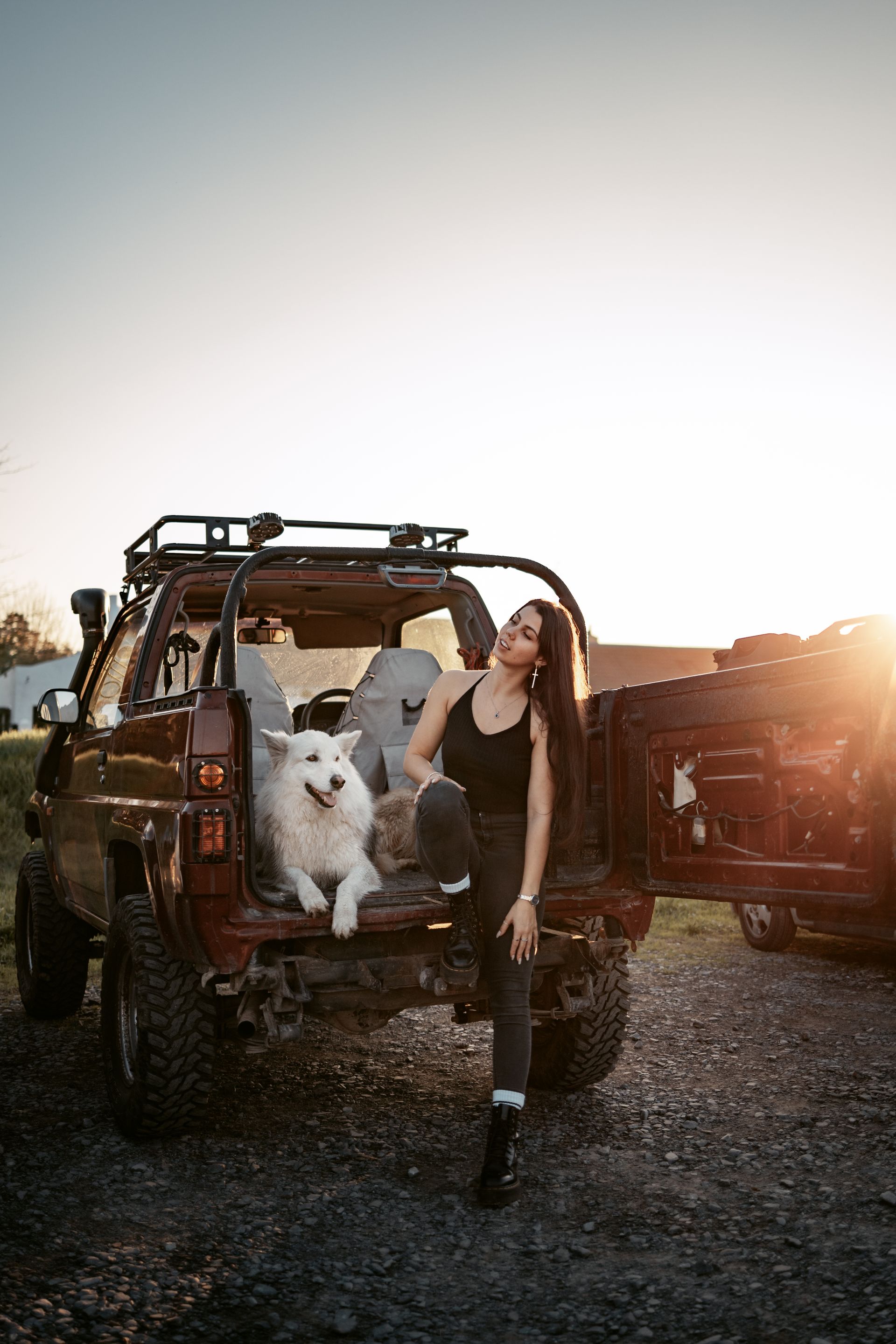 a girl and her dog