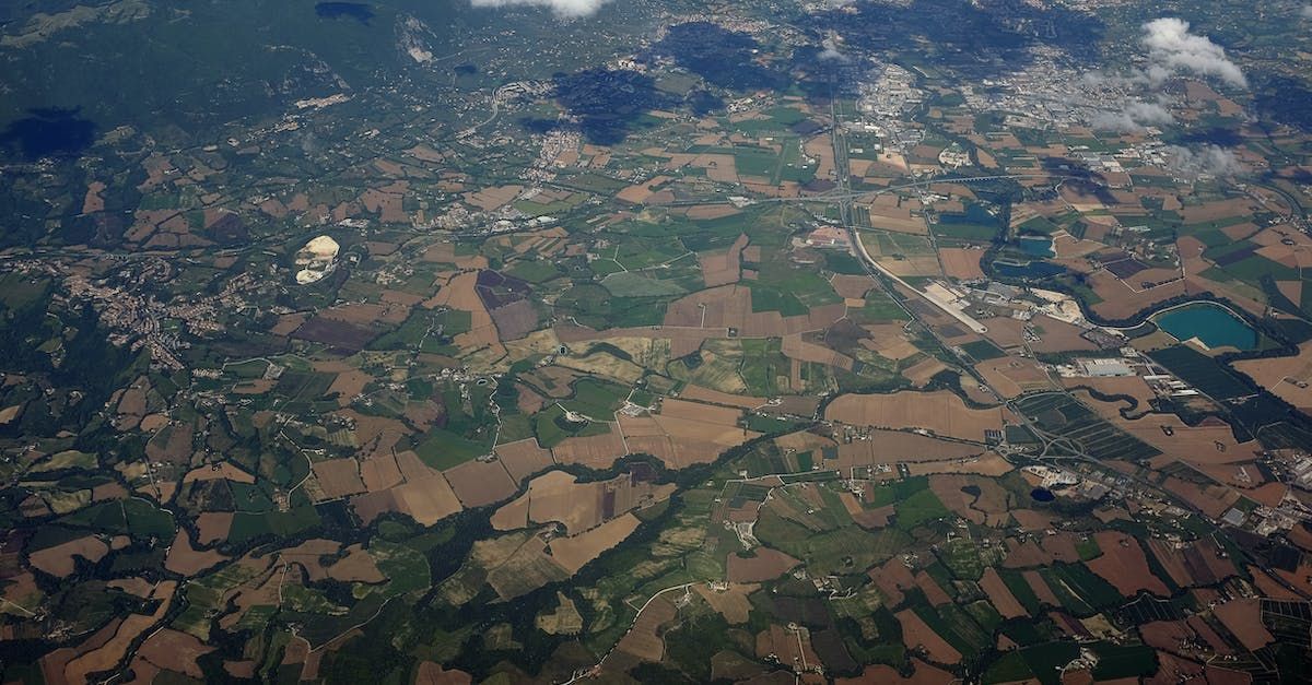 aerial shot of neighborhood