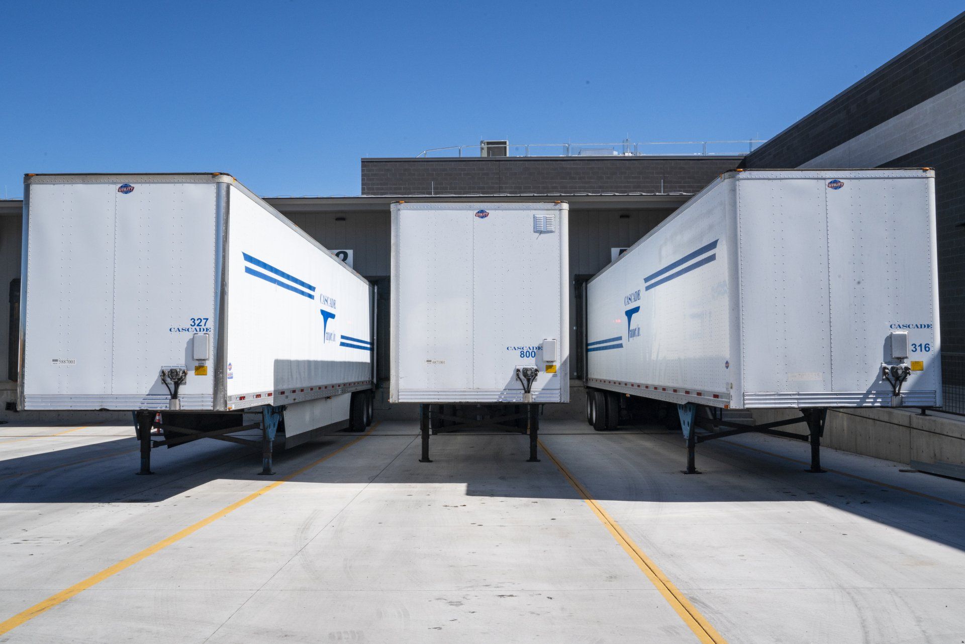 Cold Chain Logistics - three truck trailers