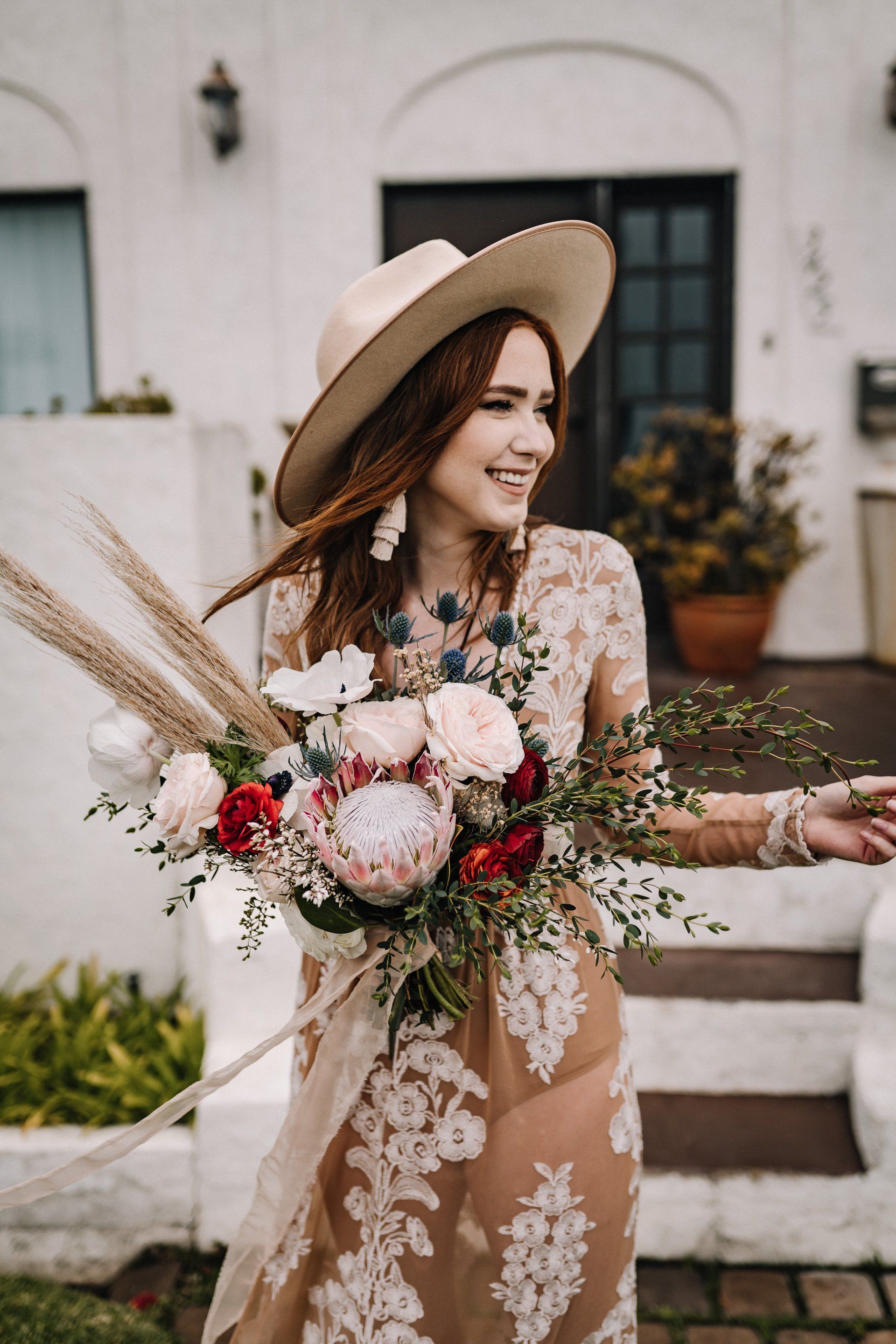 Frau mit Blumen