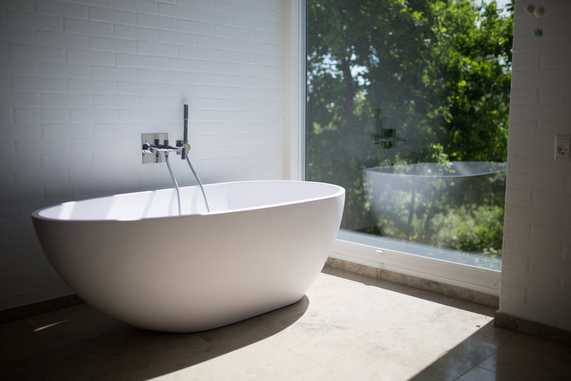 Soaker tub in spa like bathroom in Norfolk VA