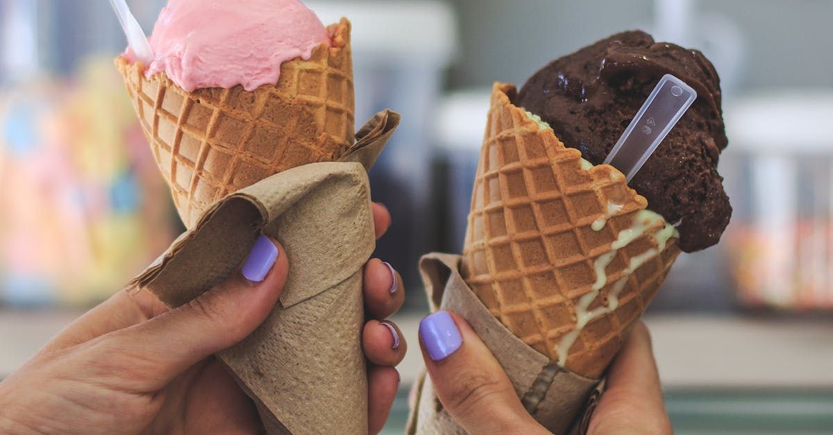two ice cream cones