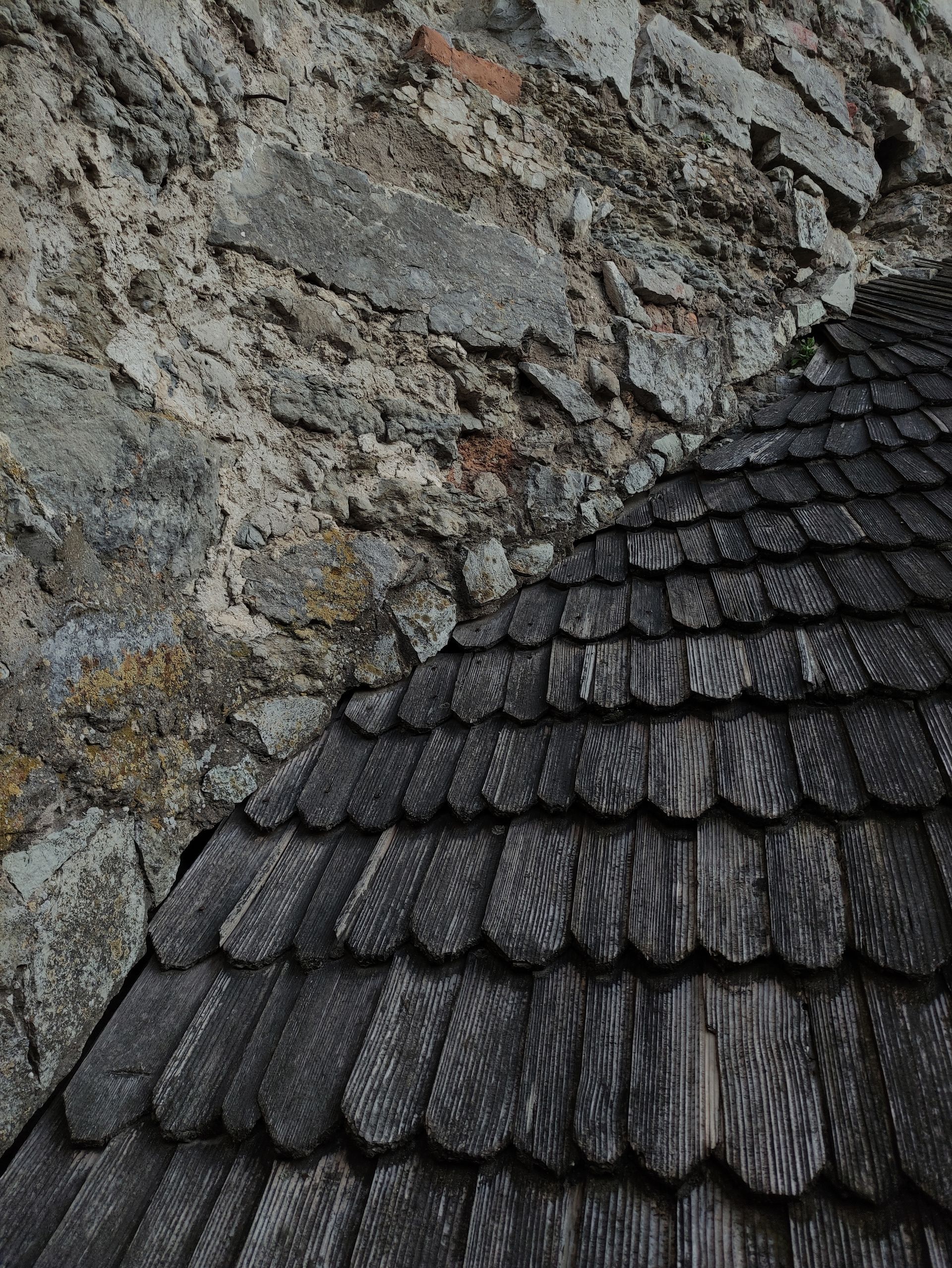 Cedar shingle roof