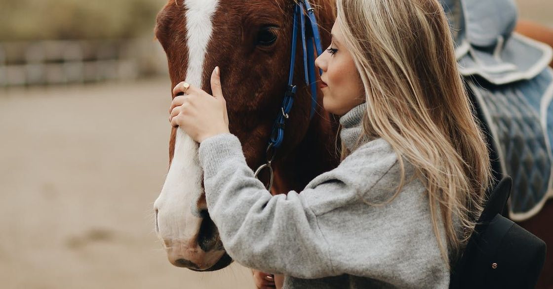 woman with a horse