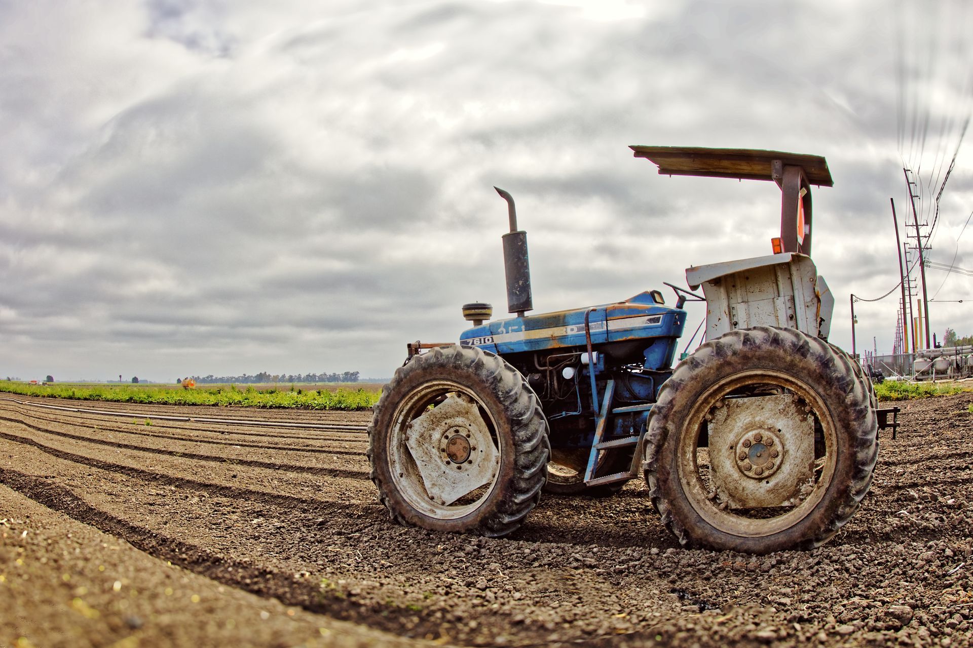 tractor in field