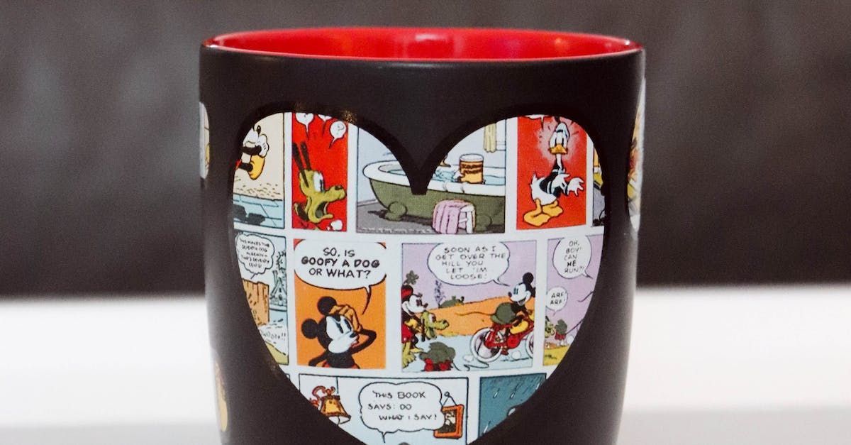 image of a mug with an old mickey mouse cartoon on it