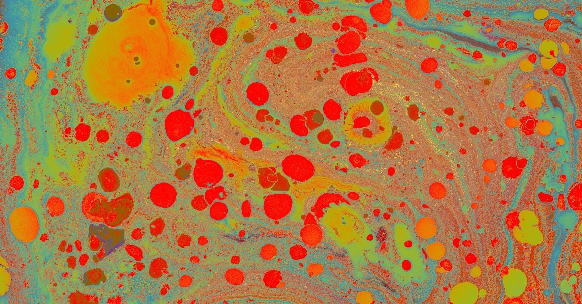 Image of red, yellow, and green paint splatters