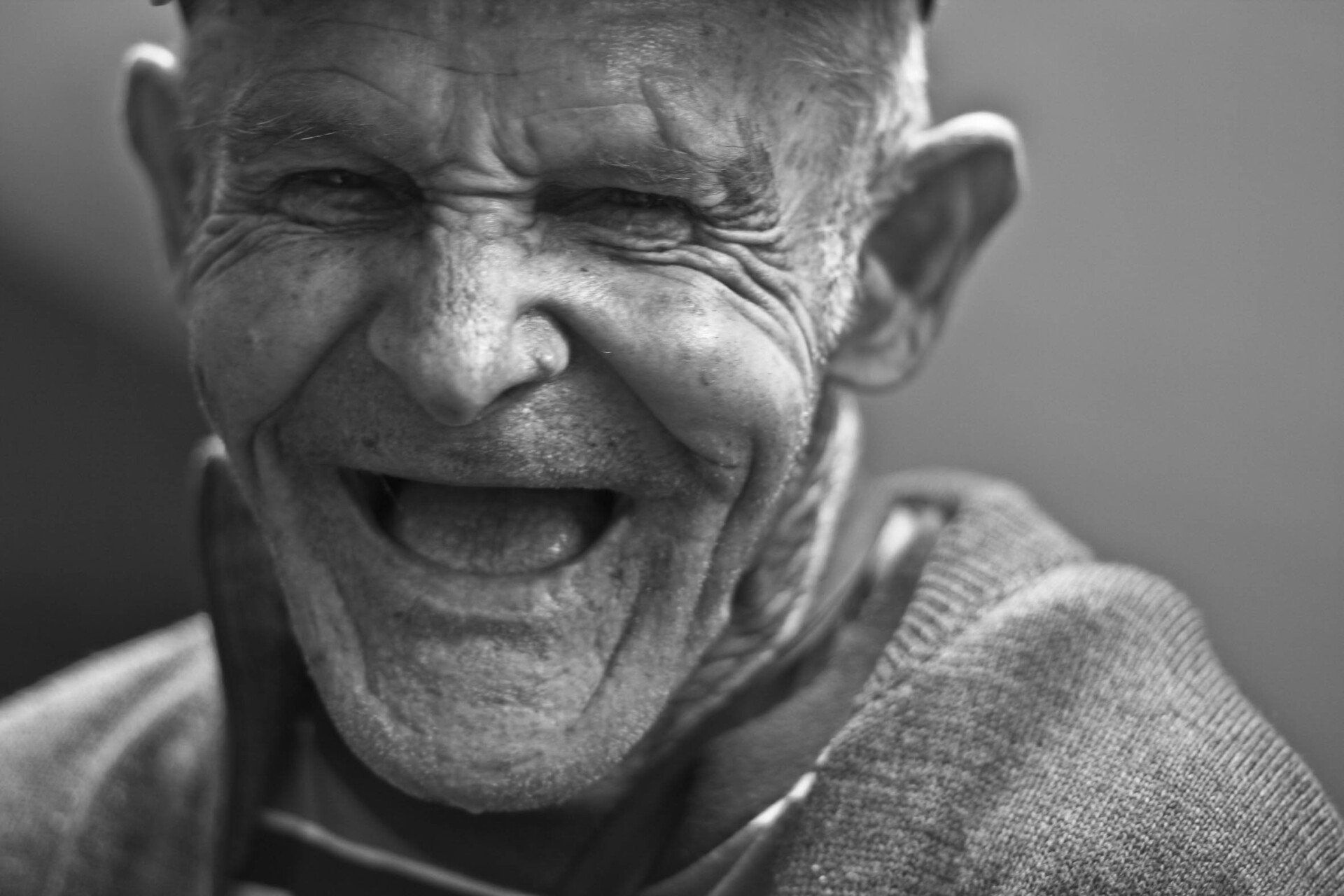 Man smiling for optimistic living 