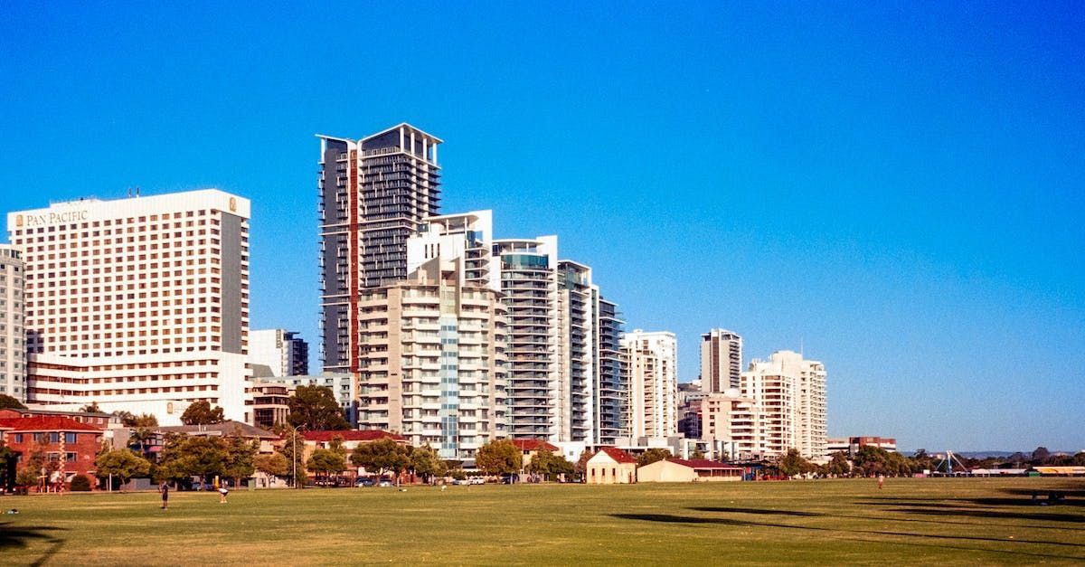 Panoramic view of Pan Pacific Perth, a five-star hotel in Perth, Australia.