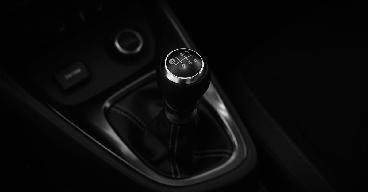 black car gear shift - stick shift