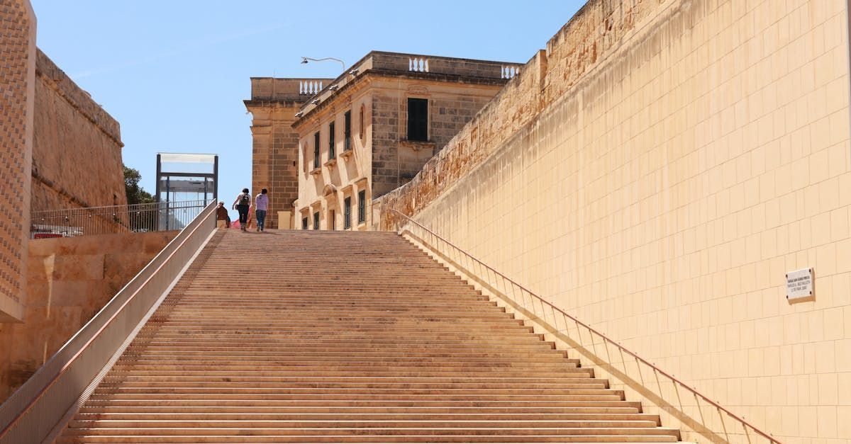 Staircase next to Parliament in Valletta