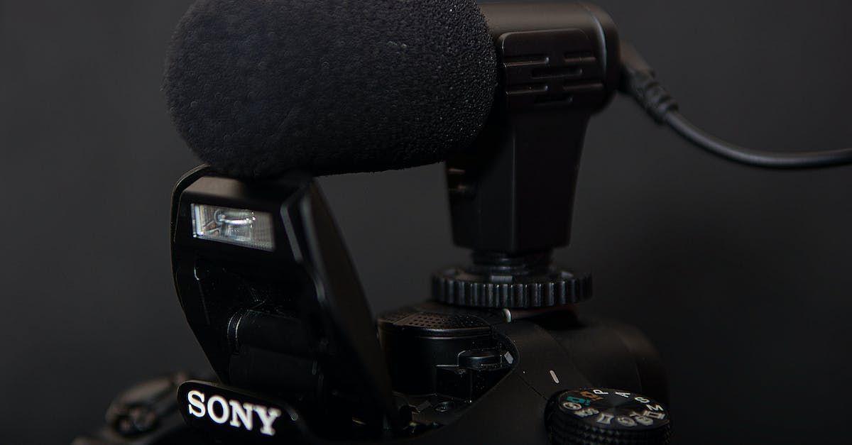 A close up of a microphone attached to a camera.