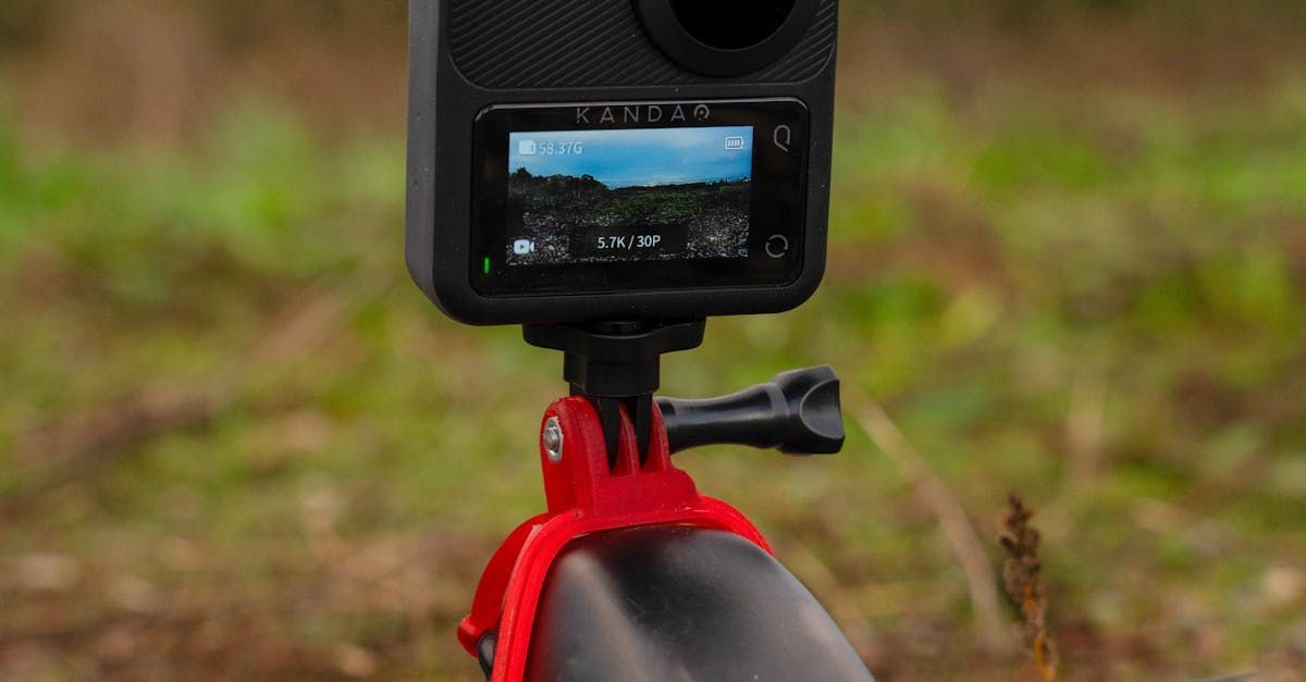 A gopro camera is sitting on top of a drone