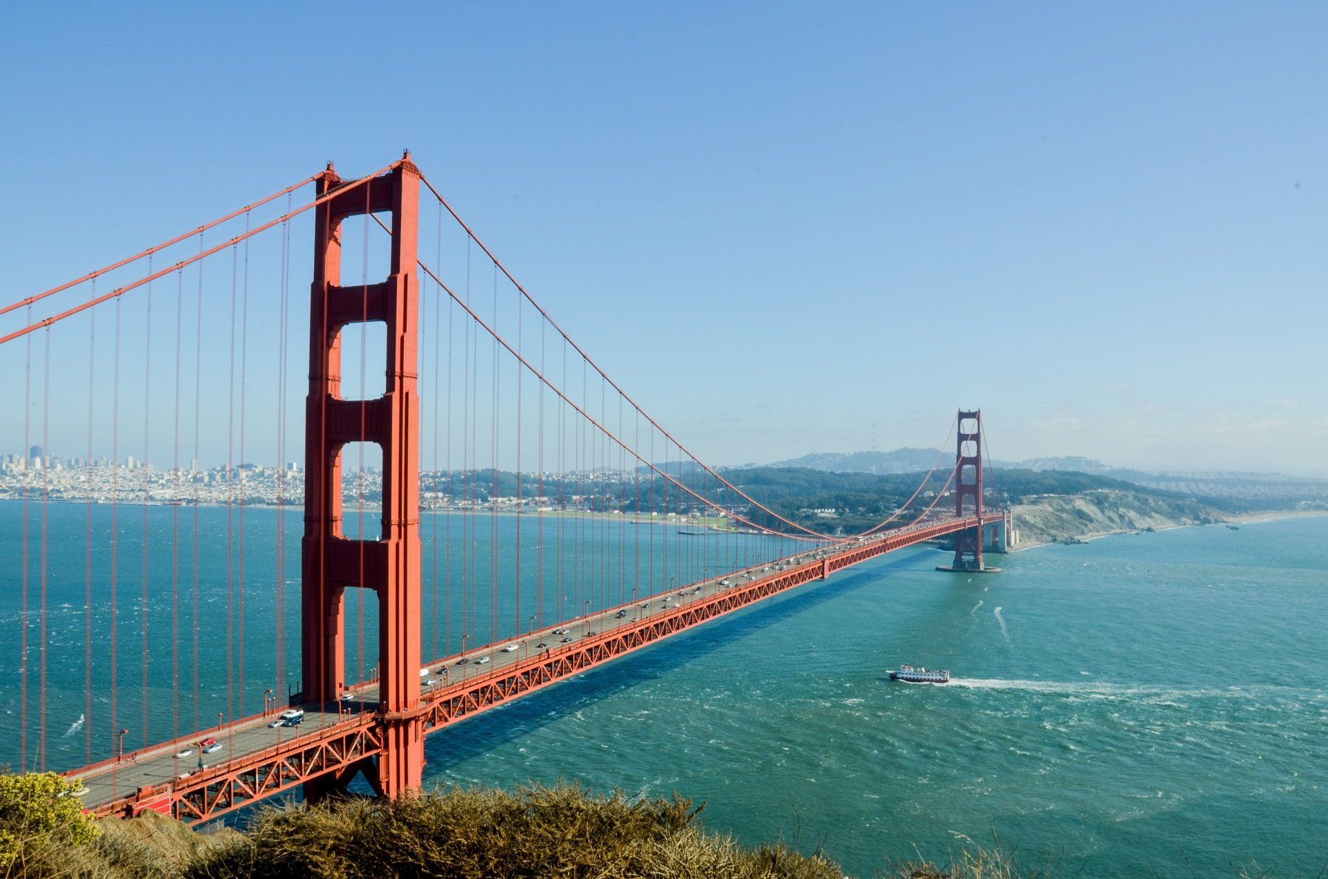 the golden gate bridge is a suspension bridge over a body of water .