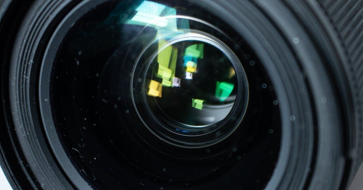 A close up of the inside of a camera lens.