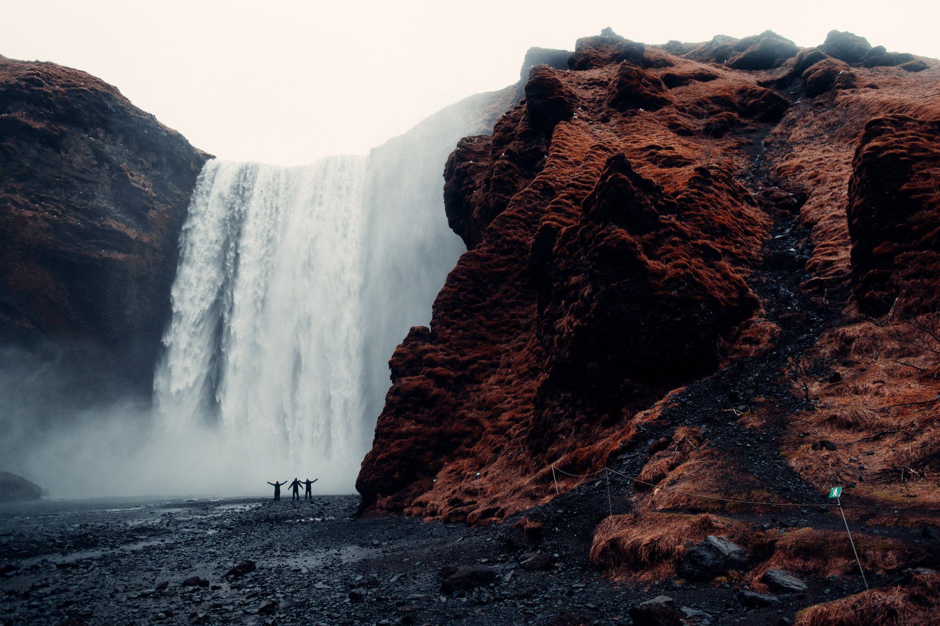Iceland waterfall that practices sustainable tourism
