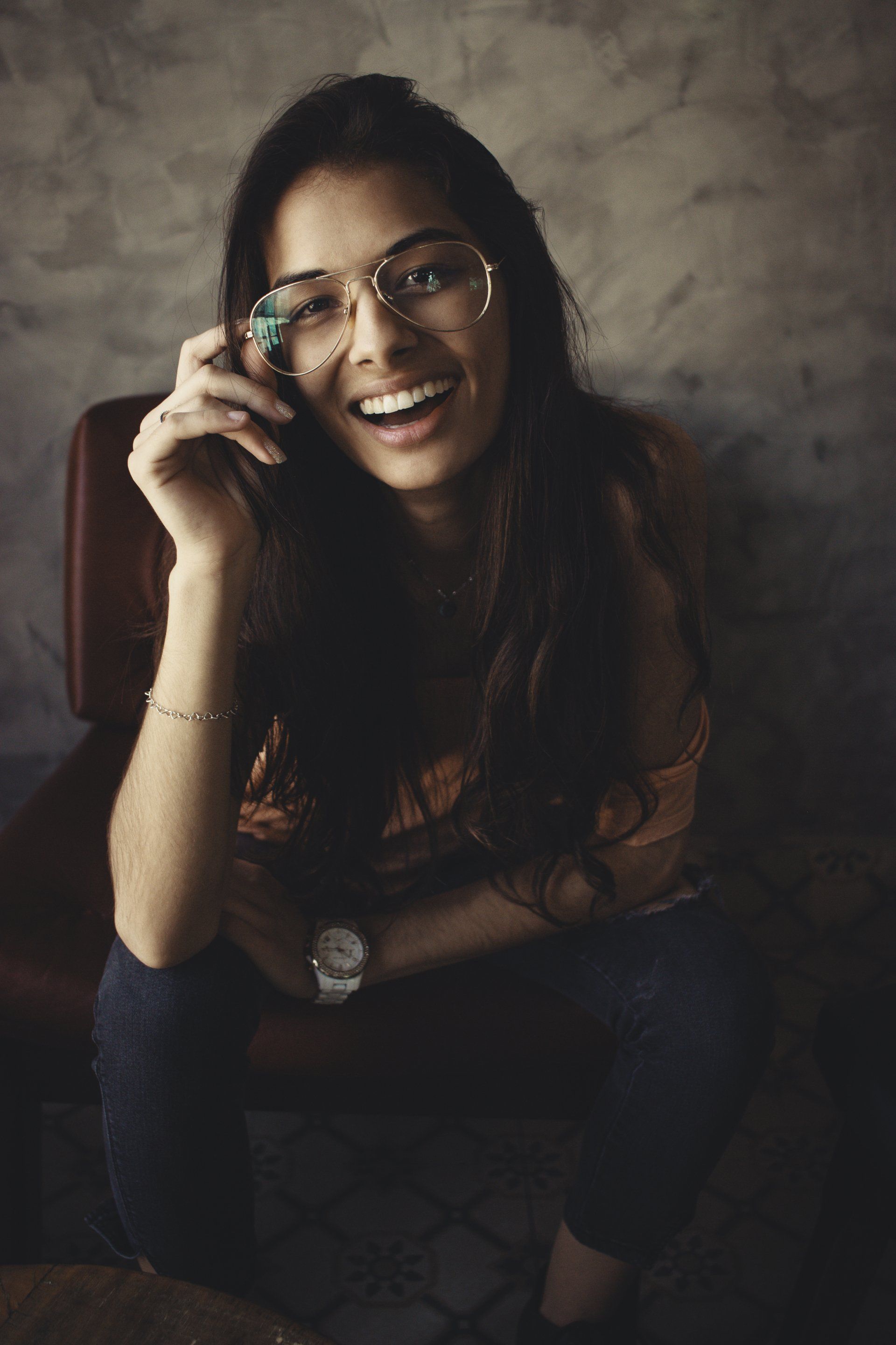 Woman Wearing Eyeglass