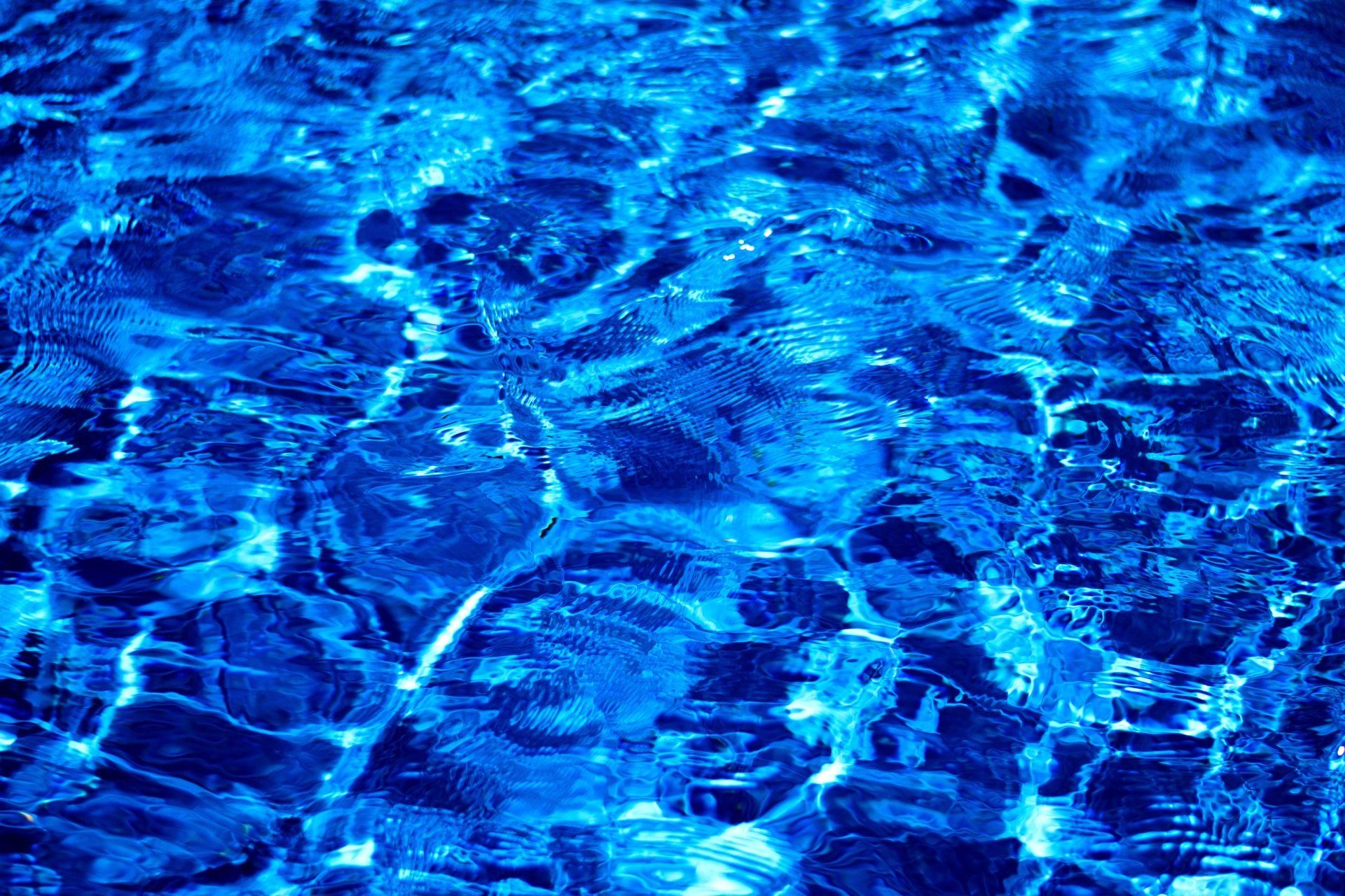 Photo of clear blue pool water