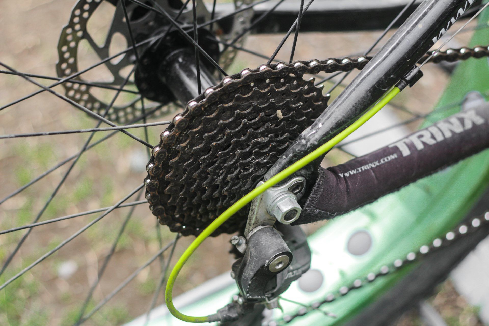 MTB gears on a bike